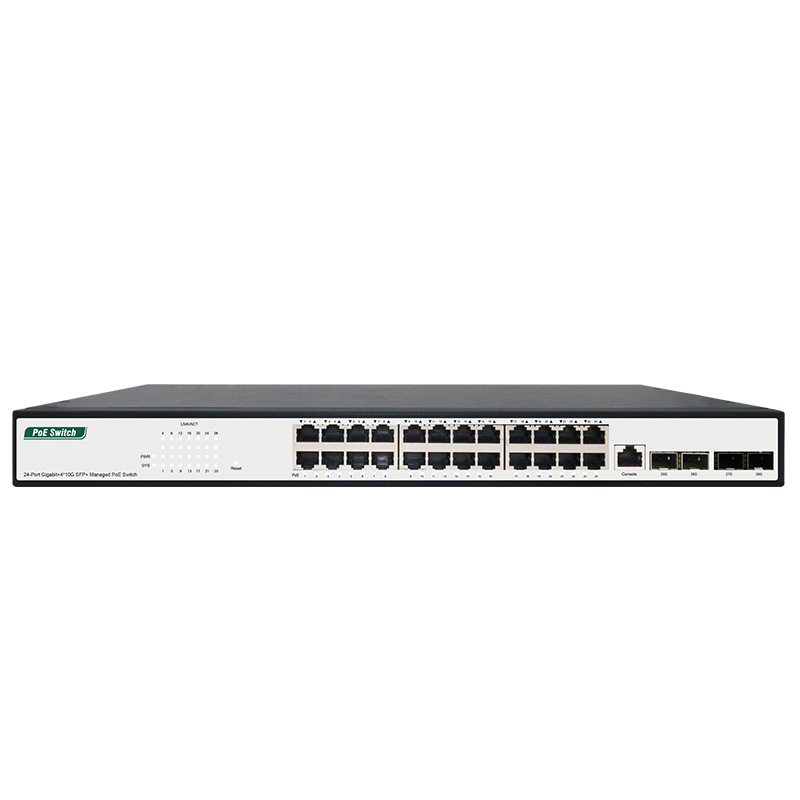 24GE(PoE)+4*10G SFP+ Managed PoE Switch