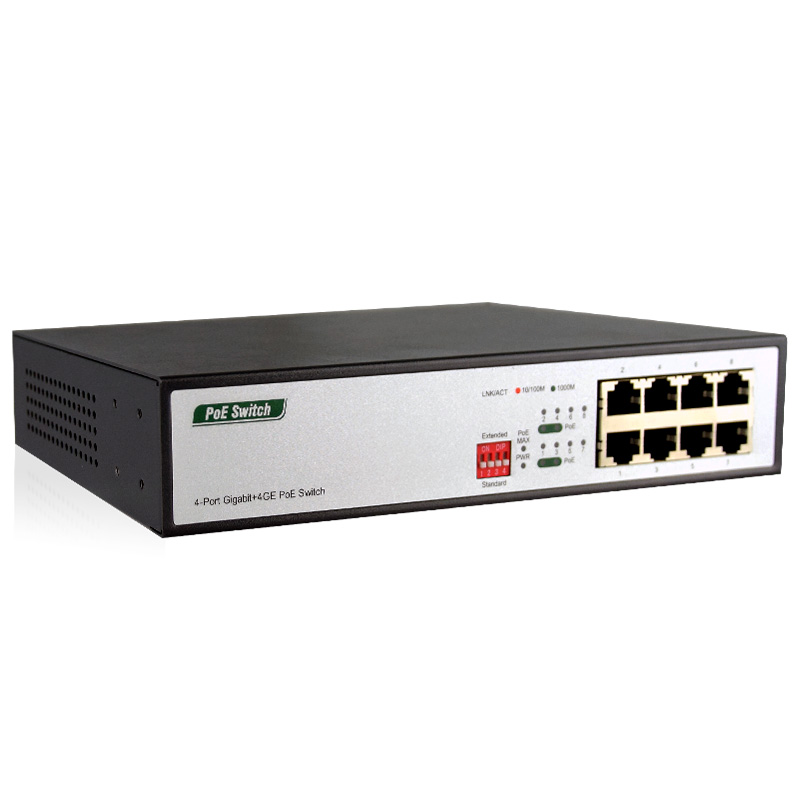 4-Port Gigabit+4GE PoE Switch