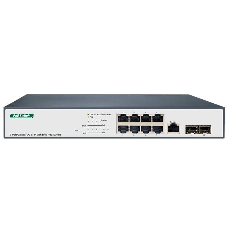 8-Port Gigabit+2G SFP Managed PoE Switch managed poe switch managed switch with poe managed switch poe poe managed switch poe switch