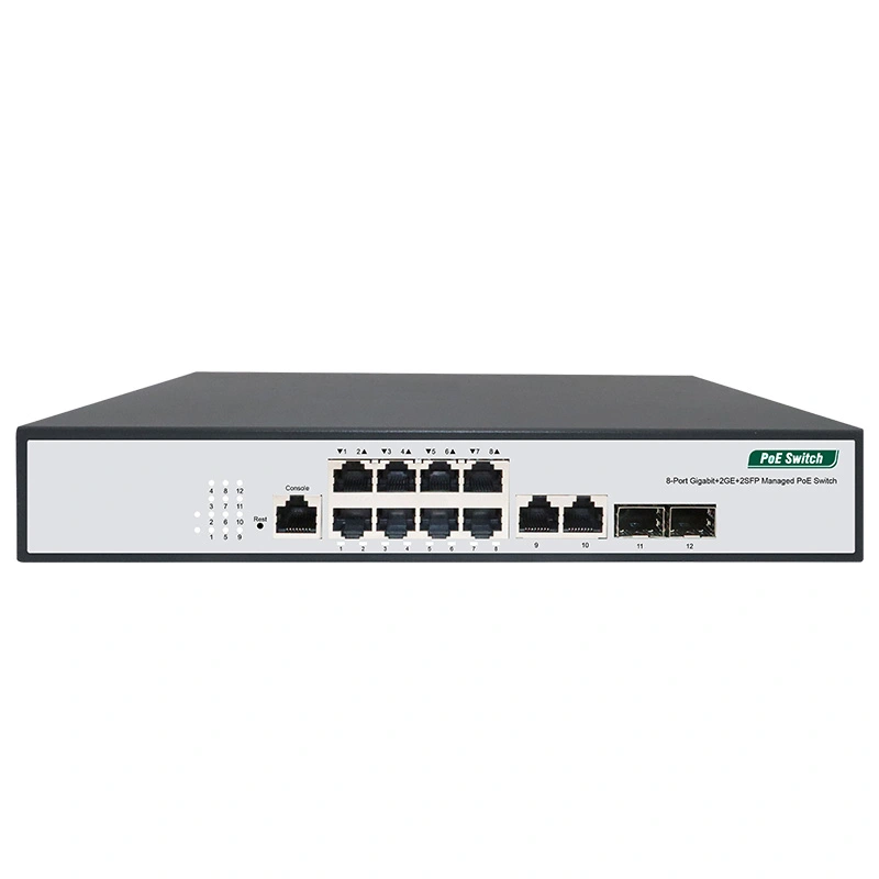 Industrial 8 Ports Full Gigabit Cloud Managed PoE Switch