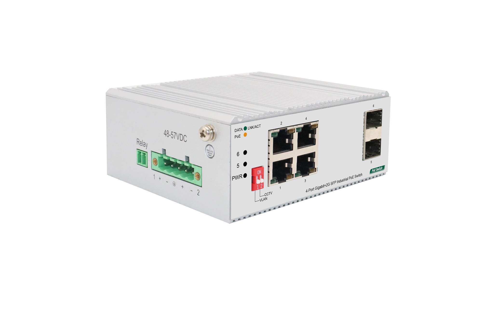 4-Port Gigabit+2G SFP Industrial PoE Switch