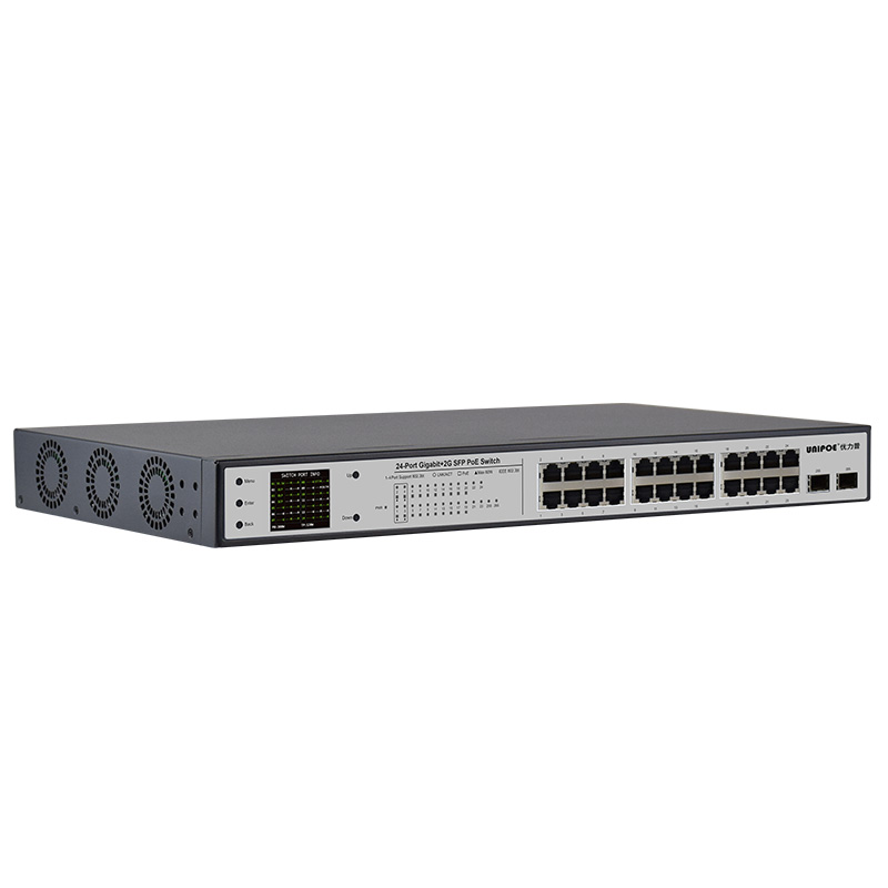 LCD poe switch