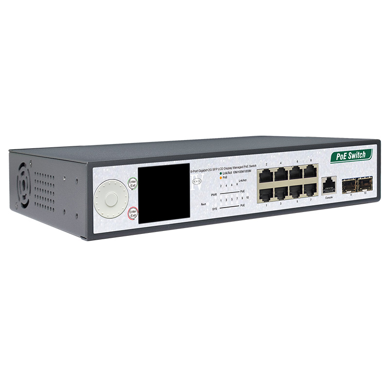 LCD Display Managed PoE Switch