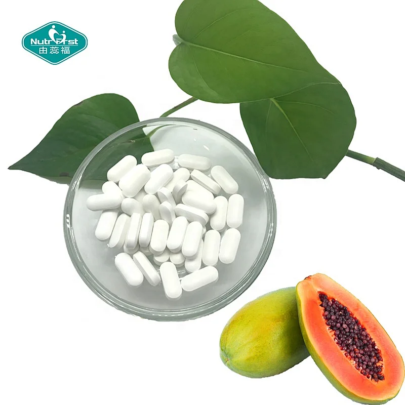Private Label Original Papaya Enzyme Chewable Tablets For Digestive Health