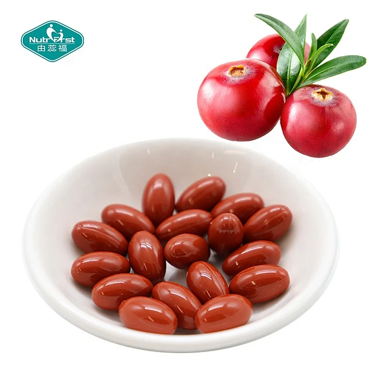 Natural Beauty Products Vitamin Supplements Cranberry Extract Capsules Softgel