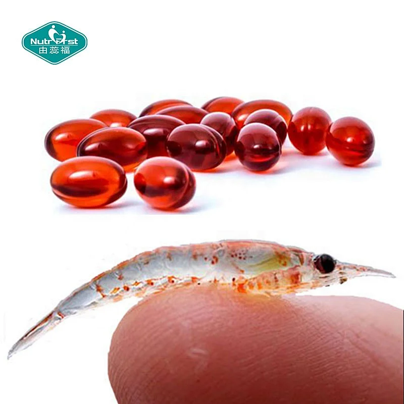 Suplementos a granel de marca privada Cápsulas blandas de aceite de krill puro de astaxantina