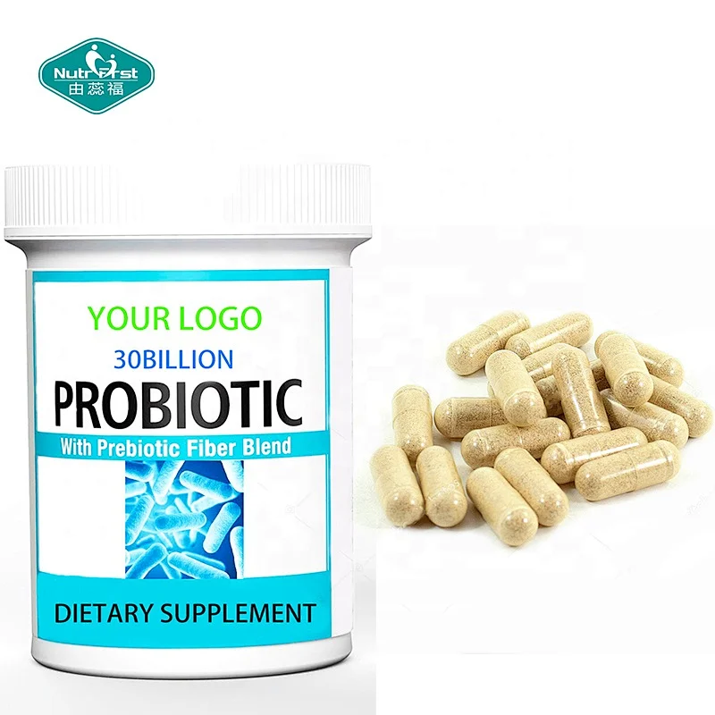 Probiotic Supplement Probiotic Blend Prebiotics Jerusalem Artichoke Root Acacia Senegal Chicory Root Capsules For Digestion