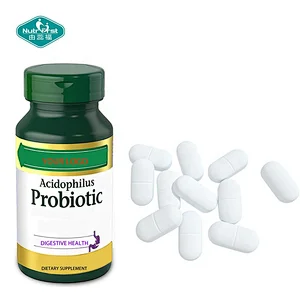 Probiotic Supplement Acidophilus Probiotic Bacillus Coagulans Fructooligosaccharide Tablet For Men And Women Digestive Health