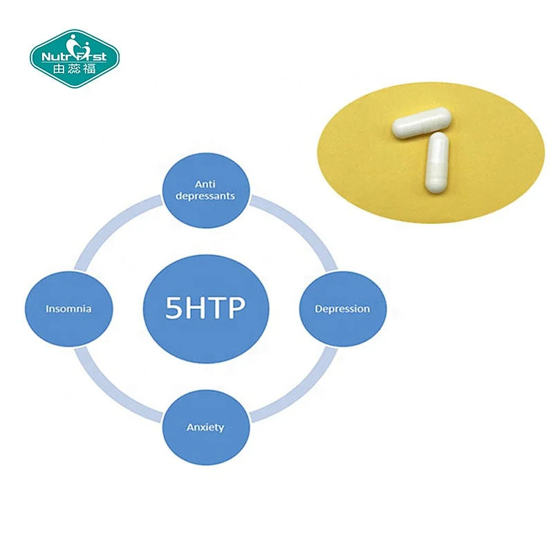 Herbal Supplements 5 HTP capsules for Serotonin Mood Sleep Support
