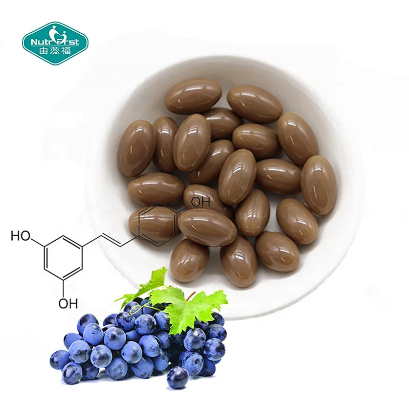 Private Label Beauty Products Antioxidant Trans Resveratrol Softgel Capsules