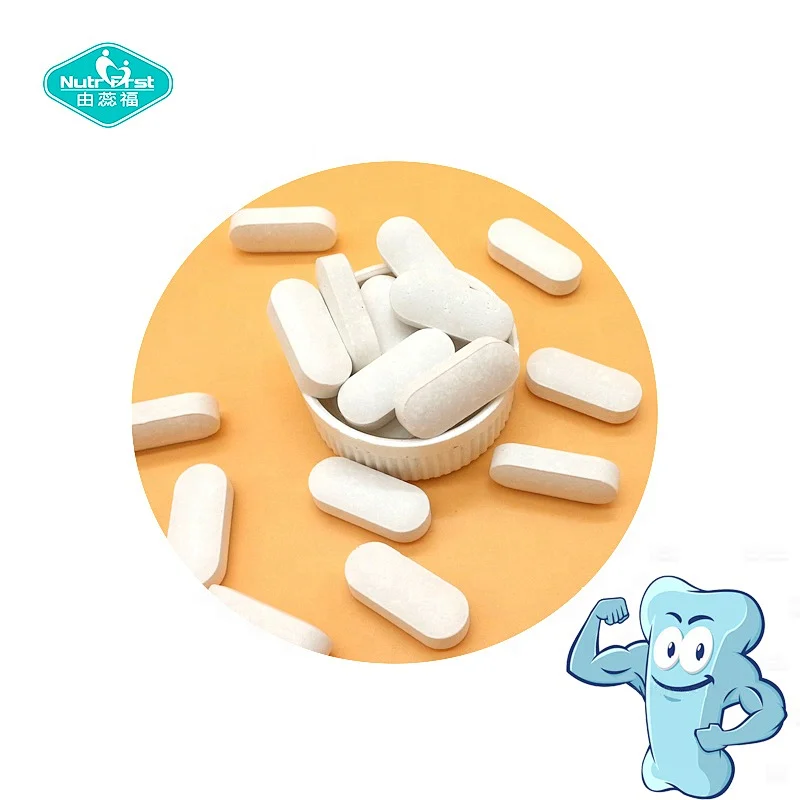 Suplemento dietético en tabletas de gluconato de potasio para la salud ósea