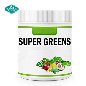 Herbal Supplements Super Greens Blend Superfood Powder with Spirulina, Chlorella and Beet Root