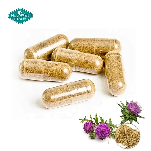 Herbal Supplement Milk Thistle Artichoke Extract Liver Detox Capsules For Liver Health Support
