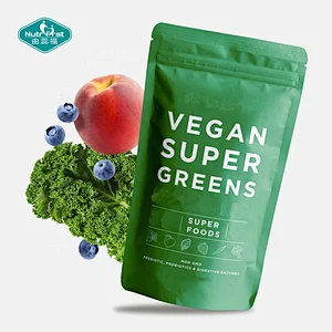 Herbal Supplements Super Greens Blend Superfood Powder with Spirulina, Chlorella and Beet Root