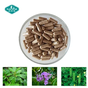Fórmula de hierbas populares de Amazon, suplementos de azúcar en sangre, cápsula de extracto de Gymnema Banaba de melón amargo orgánico
