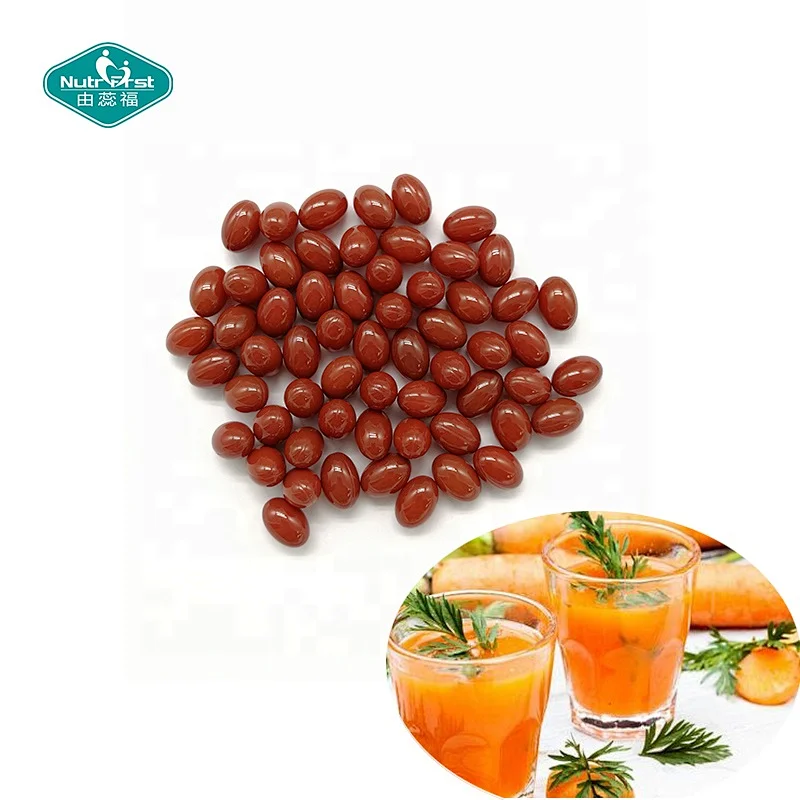 Customize Formula OEM Organic Carrot Extract Supplements Vitamin A Beta Carotene 25000 iu Softgels