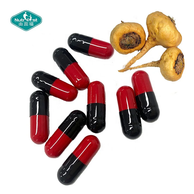 Nutrifirst bespoke formulation energy providing supplement maca root extract capsule with blister packaging