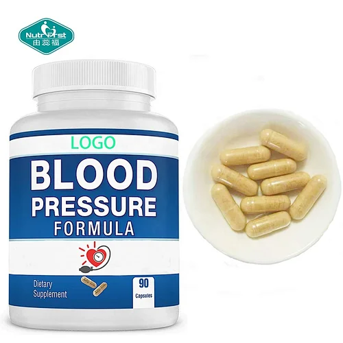 Nutrifirst Best Formula Blood Pressure Herbal Supplement Vitamins Hibiscus Flower Hawthorn Extract Herbs Capusles