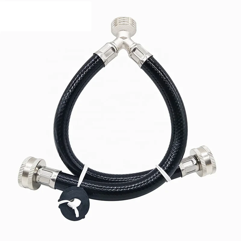 PVC rubber reinforced black washing machine hose Y mixer inlet hose M8