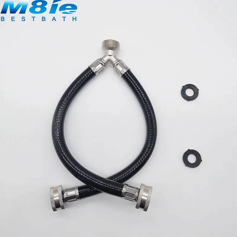 PVC rubber reinforced black washing machine hose Y mixer inlet hose M8
