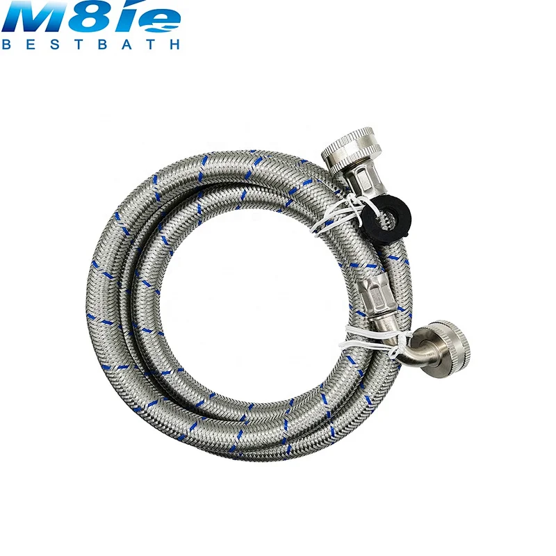 Stainless Steel Washing Machine Pipe Red Blue Stripe Stainless Steel