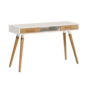 Manual height adjustable office tables work desks Oak Veneer Pu Painting Work Desk With Oak Legs - 9612 Oak