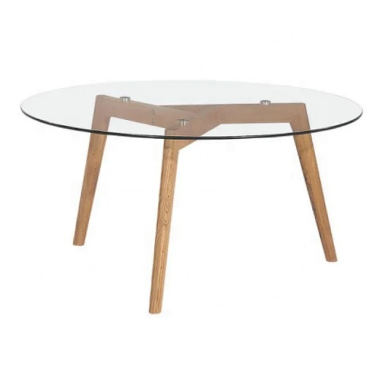 Factory direct sale glass top modern coffee table