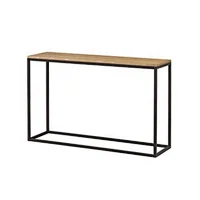 Living Room Furniture Console Table Oak Veneer Sideboard With Metal Legs