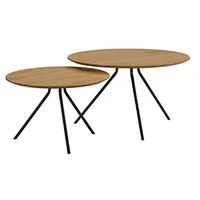 Design Coffee Table Wood Oak Veneer Coffee Table With Metal Legs
