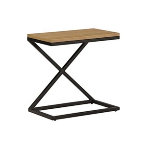 Coffee Side Table Living Room Furniture Oak Veneer Coffee Table With Metal Frame - 1324