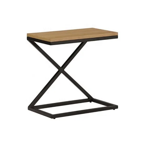 Coffee Side Table Living Room Furniture Oak Veneer Coffee Table With Metal Frame - 1324