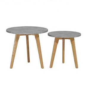 Cheap Glass Top Coffee Table With Glass Top With Oak Legs Coffee Table- 9363-Glass