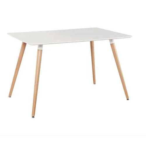wooden dining table Mdf With Pu Painting Dining Table With Oak Legs - 9635-120