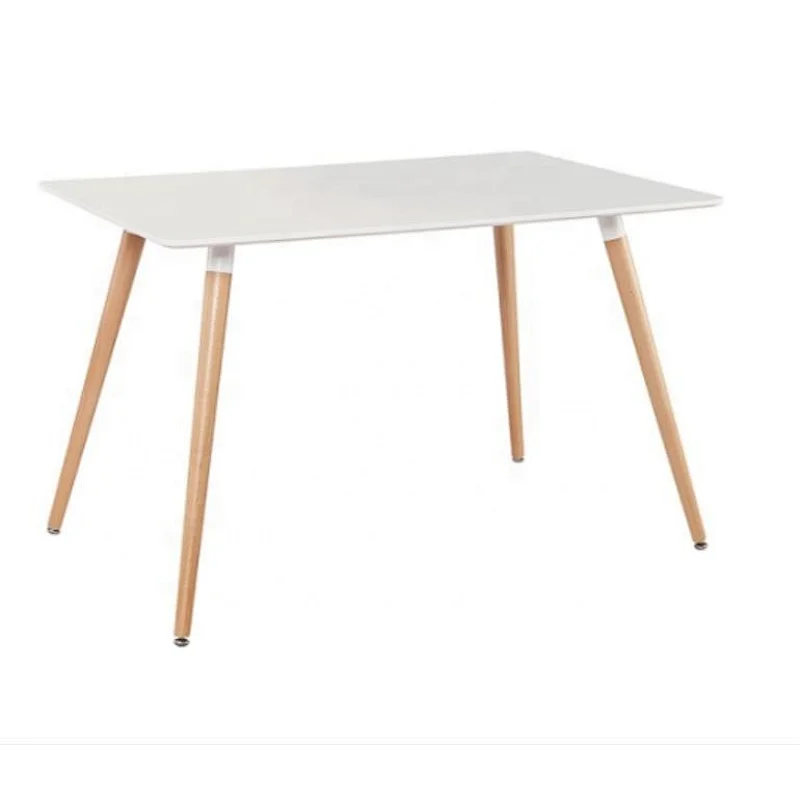 wooden dining table Mdf With Pu Painting Dining Table With Oak Legs - 9635-120