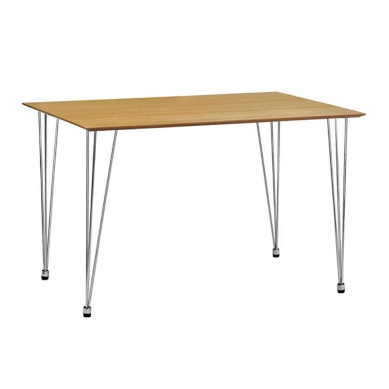 Living Room Furniture Cheap Dining Table For Sales Oak Veneer Dining Table With Metal Lges - 9514