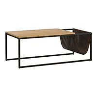 Coffee Table Modern Oak Veneer Coffee Table With Metal Legs - 1315