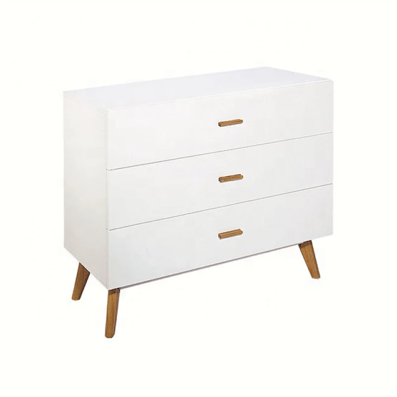 Modern design sideboard white color 3 drawer of chest for living room furniture