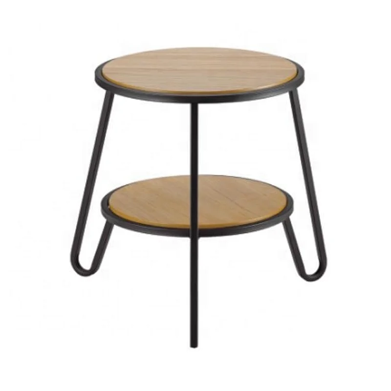 Living Room Furniture Design Tea Wood Coffee Table Center Table Oak Veneer Coffee Table With Metal Legs - 1003