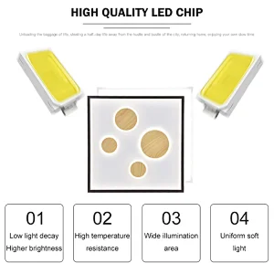 Factory wholesale simple decoration square minimalism led ceiling lamp