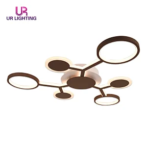 Simply modern style chandelier iron acrylic home living room led ceiling lamp