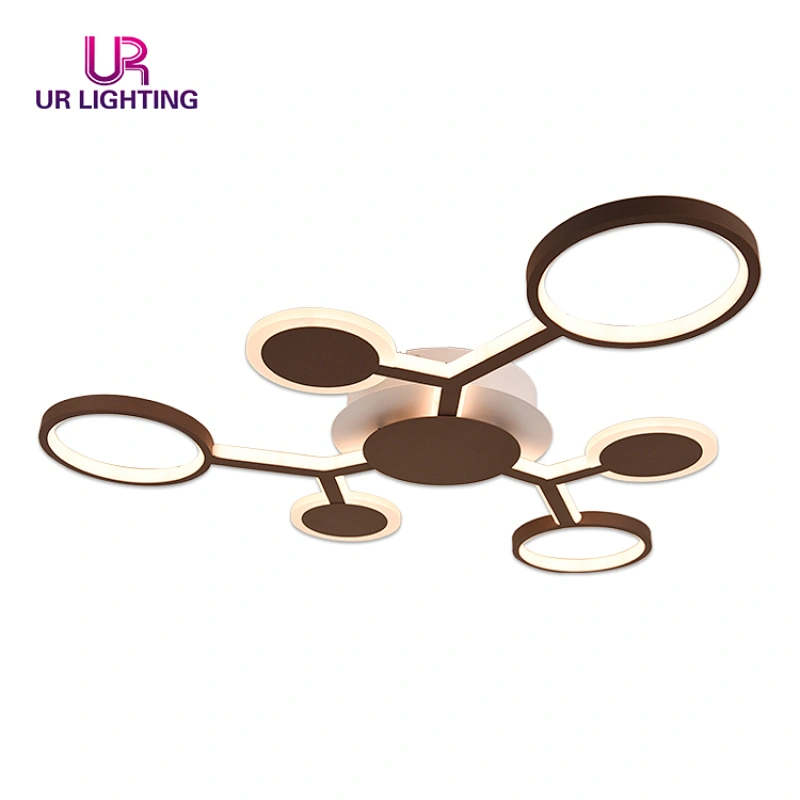 Simply modern style chandelier iron acrylic home living room led ceiling lamp
