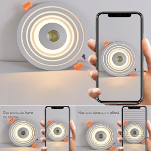 Hot selling cct change white color led panel light round recessed 6 + 3W ceiling indoor lighting