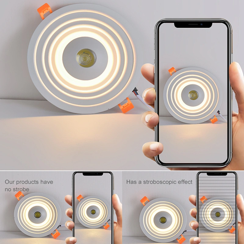 Hot selling cct change white color led panel light round recessed 6 + 3W ceiling indoor lighting