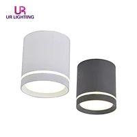 European minimalist style black white surface mounted ceiling 5w round LED downlights