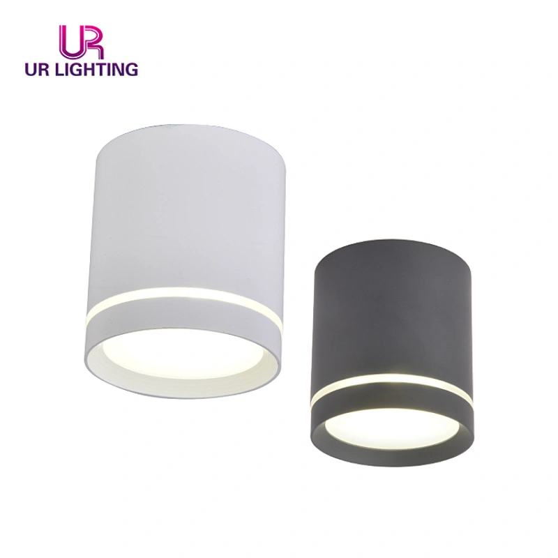 European minimalist style black white surface mounted ceiling 5w round LED downlights