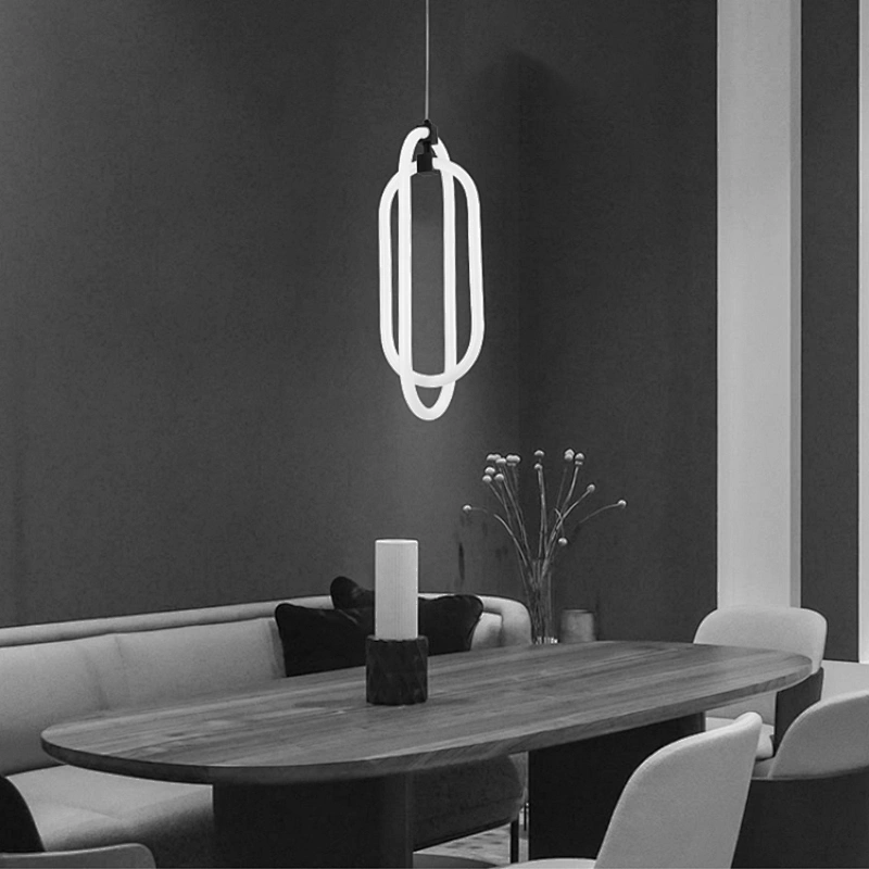 Modern Design White Luminous Hanging Bedroom Kitchen LED Pendant Light