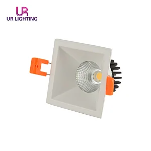 Interior design aluminum living room hotel COB 7w square ceiling LED spotlights lamp