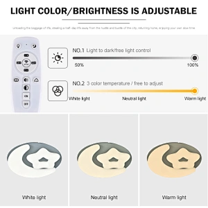New design white Rotational moulding 2.4G dimmable led ceiling lamp for bedroom living room