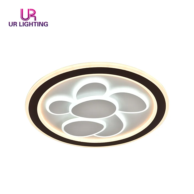 New design 55W aluminum acrylic modern dimmable bedroom home round led ceiling lamp