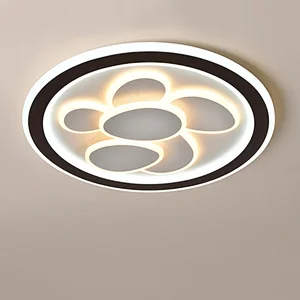 New design 55W aluminum acrylic modern dimmable bedroom home round led ceiling lamp